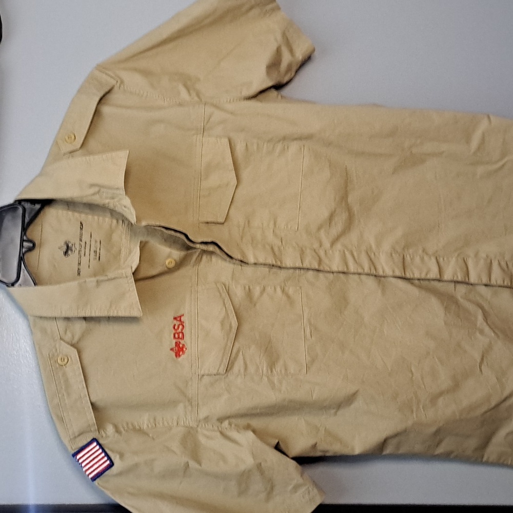 Boy Scouts BSA Uniform Short Sleeve Shirt, Khaki Size XLarge - Picture 4 of 8